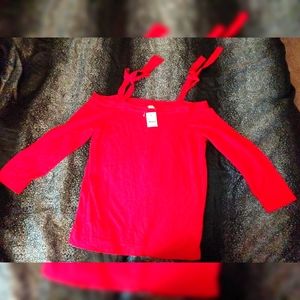 J. Crew off shoulder, ties, NWT